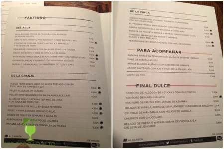 carta yakitoro by chicote