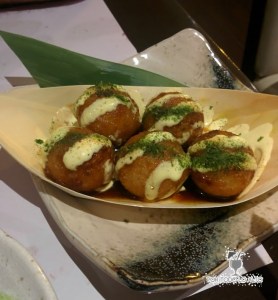 Bolitas de pulpo y verduras